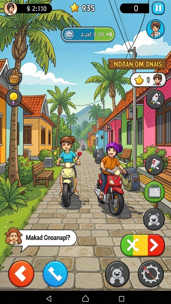 Karakter unik yang bisa dipilih dan dikustomisasi.