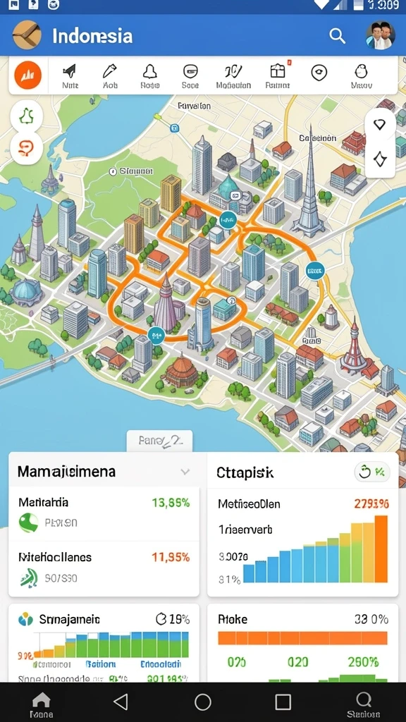 Screenshot menampilkan grafis menarik dari lingkungan permainan.