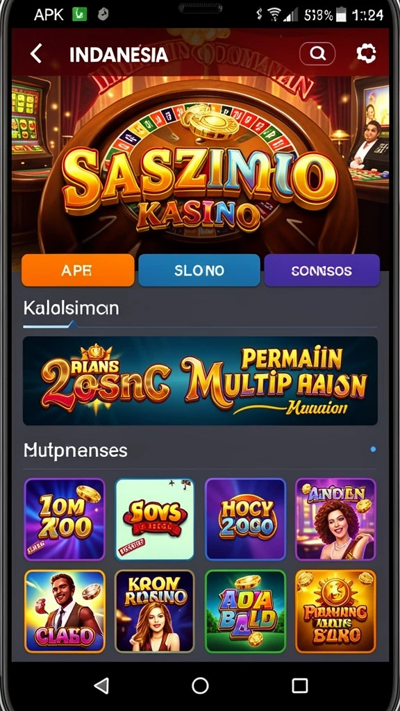Tampilan intuitif dan menarik dari LUCKYMINO.