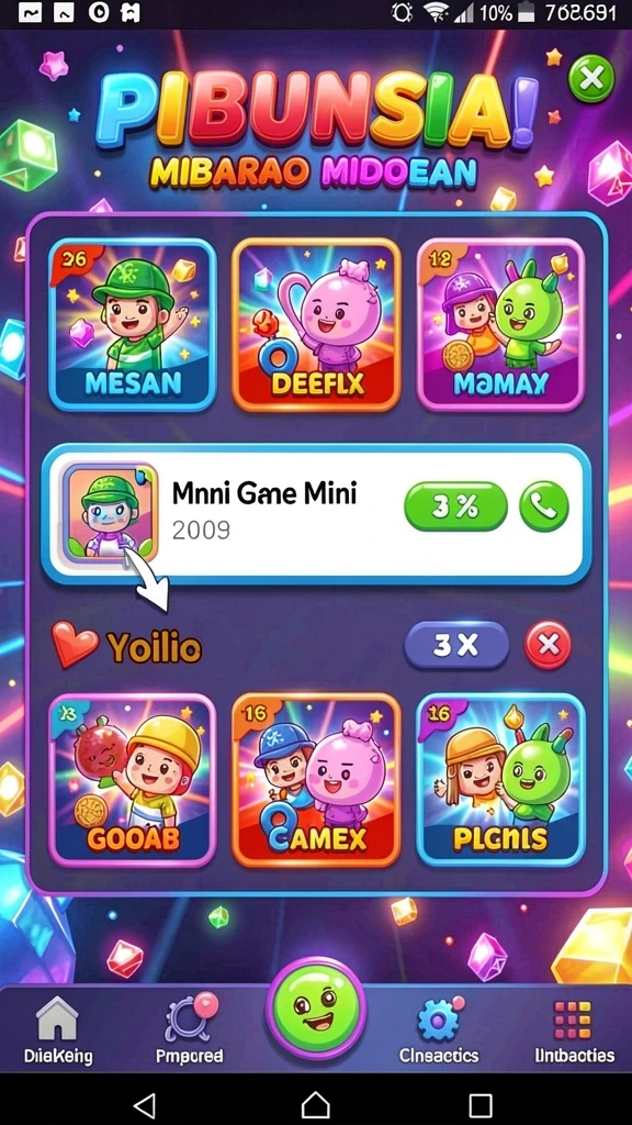 Screenshot menampilkan antarmuka permainan yang menawan.