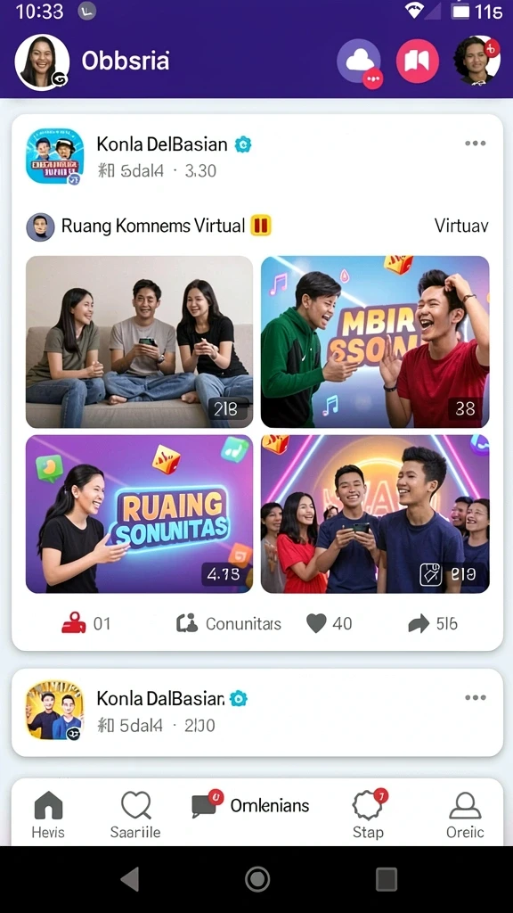 Tampilan antarmuka game yang menarik dan user-friendly.