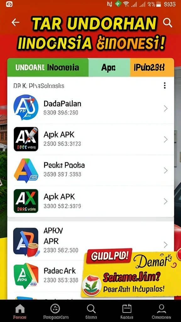 Tampilan menu utama yang menarik.