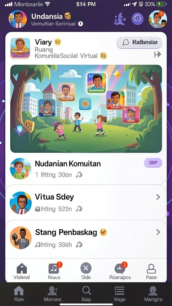 Tampilan karakter yang detail dan menarik.