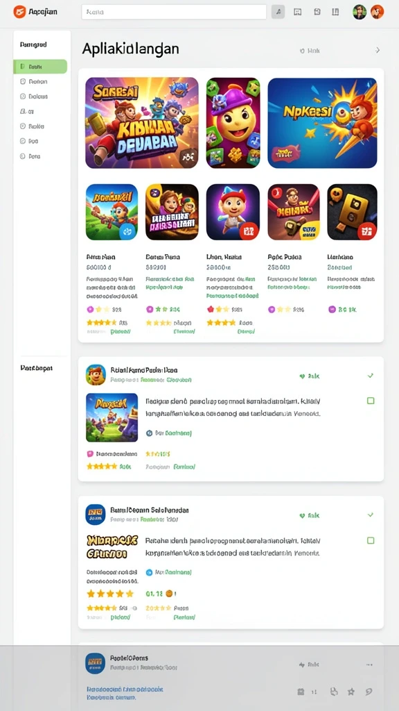 Fitur permainan yang beragam dan mengasyikkan.