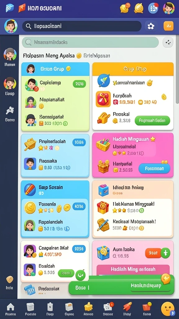 Fitur event yang memberikan hadiah menarik tiap minggu.