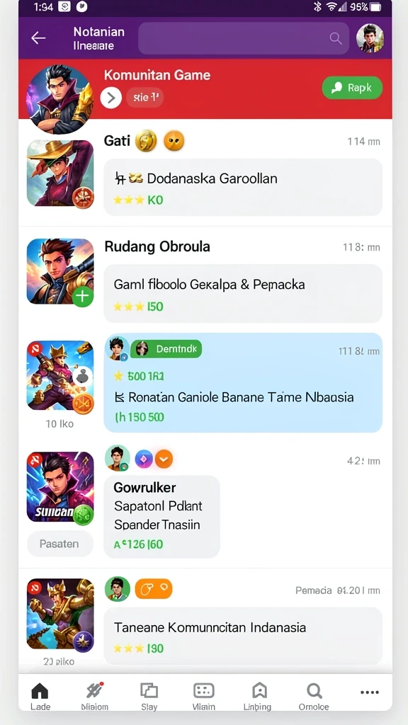 Screenshot menggambarkan komunitas aktif di dalam game.